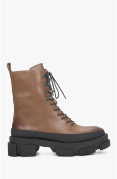 Черевики шкіряні коричневі Estro ER00110413