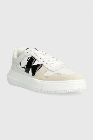 Кроссовки Calvin Klein Jeans CHUNKY CUPSOLE LOW MIX NBS DC цвет бежевый Кроссовки Calvin Klein Jeans CHUNKY CUPSOLE LOW MIX NBS DC цвет бежевый