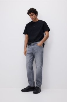 Reserved - Прямі джинси з ефектом прання - світло-сірий - YV145-09J