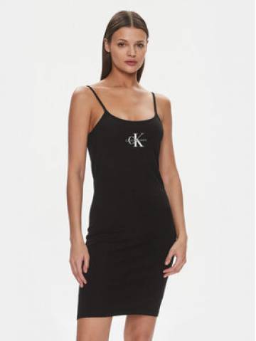 Calvin Klein Jeans Літня сукня Monologo J20J223420 Чорний Slim Fit Calvin Klein Jeans Літня сукня Monologo J20J223420 Чорний Slim Fit