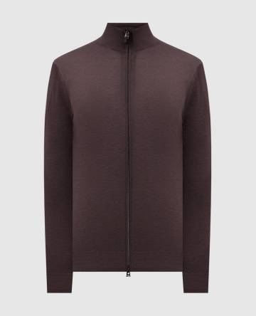 Коричневый кардиган из шерсти