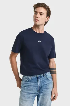 Мужская темно-синяя футболка SMALL GRAPHIC Синий S Gant 2003343