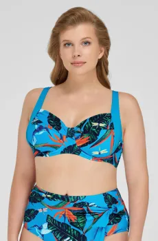 Женский синий лиф от купальника с узором Синий 40F MARC&ANDRE L2104-YP-512