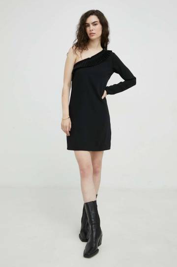 Платье The Kooples цвет чёрный mini прямое Платье The Kooples цвет чёрный mini прямое