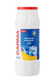 Порошок для чистки кухни, ванны и туалета Carma с ароматом лимона, 500 г