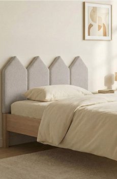 М’яка панель із трикутним оздобленням - сірий