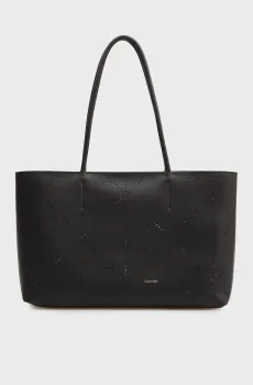 Женская черная кожаная сумка EMBLEM Черный ONESIZE Calvin Klein LV04F3359G