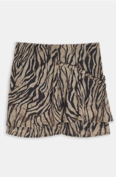 Спідниця міні з тваринним принтом - різнобарвний