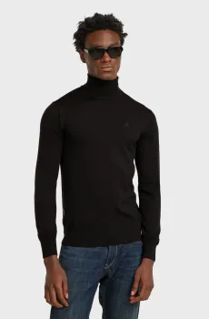 Мужской черный шерстяной гольф Premium core turtle knit Черный M G-Star RAW D25177,D847