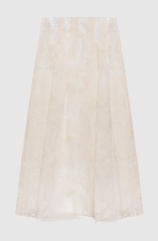 Белая юбка миди с вышивкой