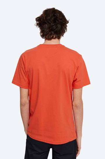 Хлопковая футболка Wood Wood Boris x Fila цвет оранжевый с принтом 688383.B026-ORANGE Хлопковая футболка Wood Wood Boris x Fila цвет оранжевый с принтом 688383.B026-ORANGE