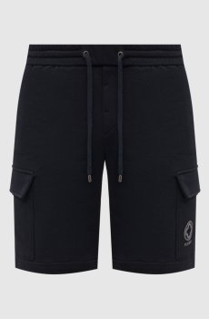 Синие шорты-карго с эмблемой