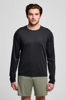 Мужской черный лонгслив Черный XL Saucony SAM800379-BK