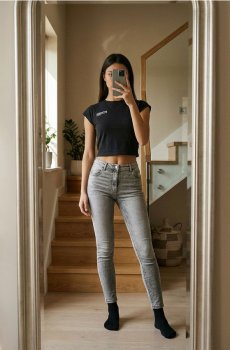 Джинсы skinny fit - сірий