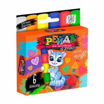 Мел для рисования на асфальте Danko Toys тонкий, от 3 лет, 10*6*1.5 см, 6 шт (MEL-02-01U) Мел для рисования на асфальте Danko Toys тонкий, от 3 лет, 10*6*1.5 см, 6 шт (MEL-02-01U)