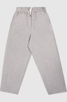 Детские серые спортивные брюки с люрексом