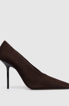 Коричневые замшевые туфли Olivia
