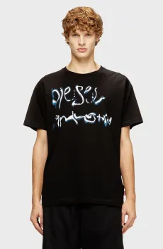 Мужская черная футболка T-NORM-V8 Черный L Diesel A20511 0QIAM