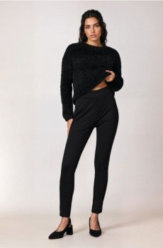 Легінси з кристальною смугою - чорний