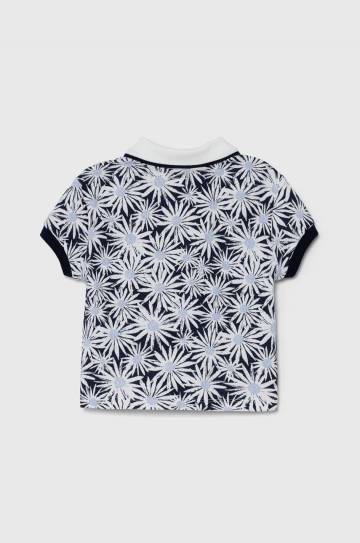 Детское поло United Colors of Benetton цвет синий с воротником