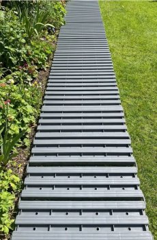 Модульна садова палісада, набір 12 шт. - темно-сірий