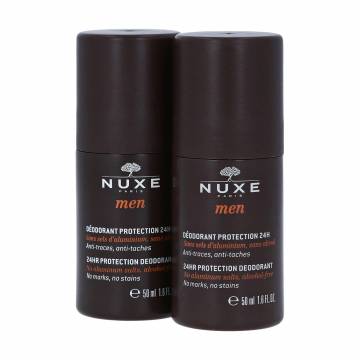 Набор шариковых дезодорантов Nuxe Men 24hr Protection Deodorant мужской, 2*50 мл Набор шариковых дезодорантов Nuxe Men 24hr Protection Deodorant мужской, 2*50 мл