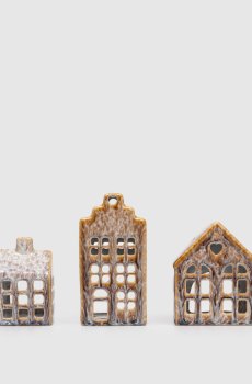 Набор керамических подсвечников домиков