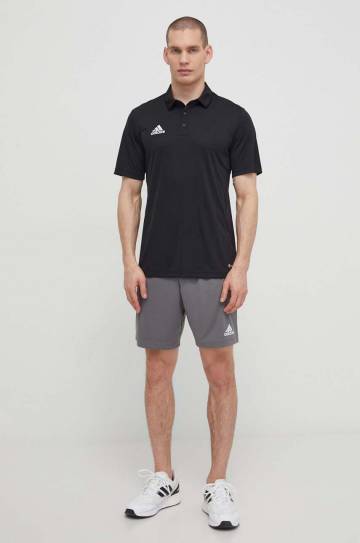 Поло для тренировок adidas Performance Entrada 22 цвет чёрный однотонный Поло для тренировок adidas Performance Entrada 22 цвет чёрный однотонный