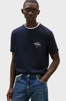 Мужская темно-синяя футболка MONOTYPE ALL AMERICAN TEE Синий M Tommy Hilfiger MW0MW38644