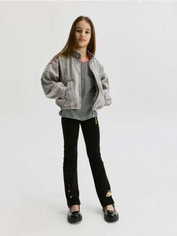Reserved - GIRLS` TROUSERS - чорний - 826CY-99X Reserved - GIRLS` TROUSERS - чорний - 826CY-99X