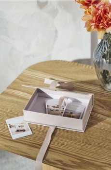 Паперова коробка для фотографій - бежевий