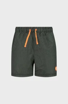 Детские темно-зеленые плавательные шорты в полоску PRINTED MICROFIBER Зеленый 116 CMP 3R50854-46ZR