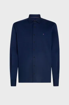 Мужская темно-синяя рубашка CL KNITTED SOLID RF Синий 40 Tommy Hilfiger MW0MW36373