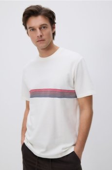 Reserved - Футболка regular з бавовни - кремовий - 706JM-01X