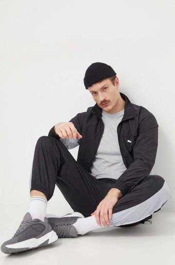 Хлопковая футболка Puma мужской цвет серый меланж Хлопковая футболка Puma мужской цвет серый меланж