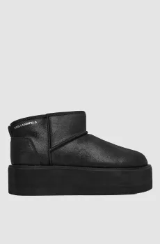 Женские черные замшевые угги THERMO Lo Pull On Boot Черный 39 Karl Lagerfeld KL48523