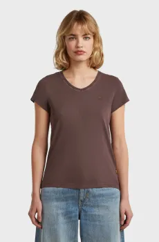 Женская коричневая футболка Overdyed Коричневый S G-Star RAW D24533,B059