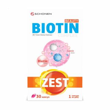 Биотин комплекс Schonen Zest Beauty Biotin Complex, 30 капсул Биотин комплекс Schonen Zest Beauty Biotin Complex, 30 капсул