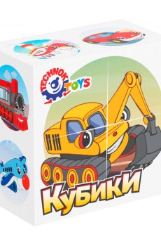 Кубики TechnoK В мире техники, 4 элемента, от 3 лет (1769)