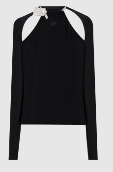 Черный топ с логотипом