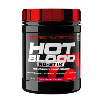 Предтренировочный комплекс Scitec Nutrition Hot Blood No-Stim Арбуз, в порошке, 375 г Предтренировочный комплекс Scitec Nutrition Hot Blood No-Stim Арбуз, в порошке, 375 г