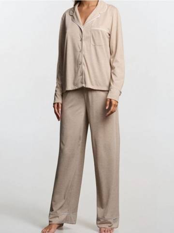 Піжамний комплект із двох предметів - бежевий Піжамний комплект із двох предметів - бежевий