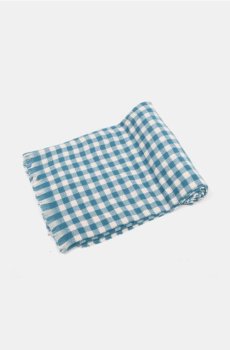 Плед з бахромою - індиго