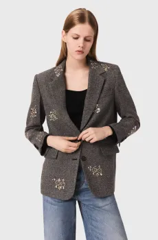 Женский серый жакет Серый 36 MAJE MFPVE00728_Grey
