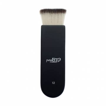 Кисть для хайлайтера и бронзера PuroBio Cosmetics Brush No12, синтетический ворс, 1 шт Кисть для хайлайтера и бронзера PuroBio Cosmetics Brush No12, синтетический ворс, 1 шт