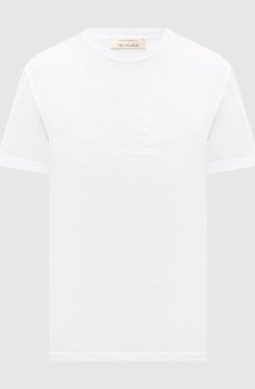 Белая футболка с принтом логотипа