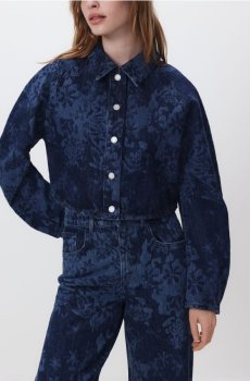 Reserved - Коротка джинсова куртка - темно-синій - 147IL-59J