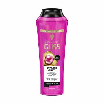 Защитный шампунь Gliss Supreme Length для длинных, склонных к повреждениям и жирности волос, 250 мл Защитный шампунь Gliss Supreme Length для длинных, склонных к повреждениям и жирности волос, 250 мл