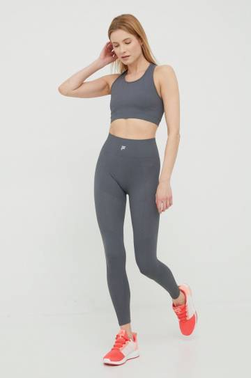 Спортивный бюстгальтер Fila Cisna цвет серый однотонный Спортивный бюстгальтер Fila Cisna цвет серый однотонный