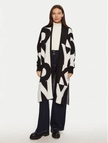 DKNY Кардиган P4MXAQ64 Чорний Relaxed Fit DKNY Кардиган P4MXAQ64 Чорний Relaxed Fit